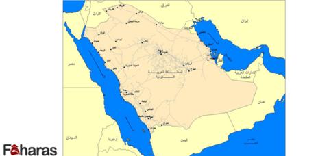 خريطة مدن المملكة العربية السعودية بالتفصيل؛